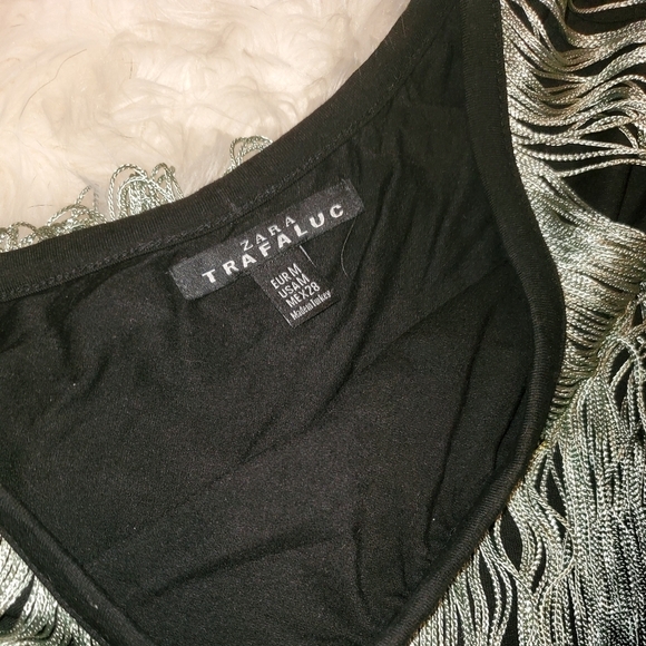 Zara Ombre Fringe One Shoulder dress - Picture 3 of 10